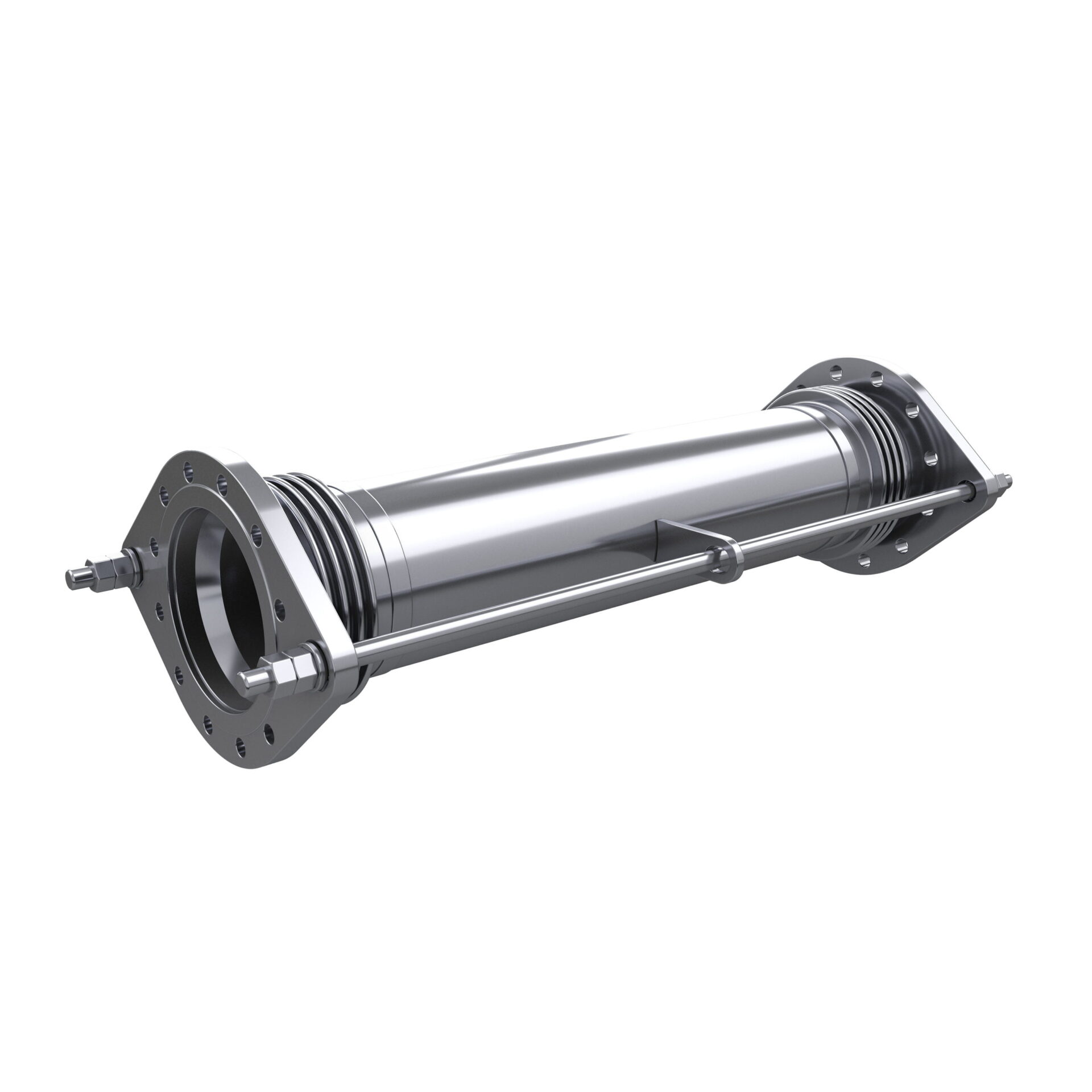 double expansion joint with flanges and guide or tie rods