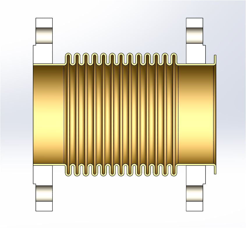 Welded bolted flanges bellows 90 degree return